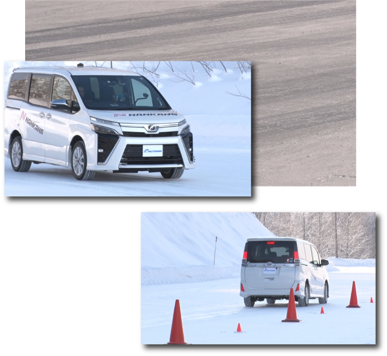 圧雪路テスト風景