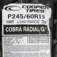 【ｱｳﾄﾚｯﾄ】COOPER COBRA RADIAL G/T 245/60R15 100T