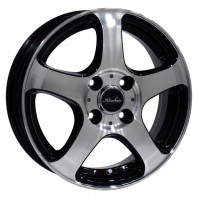 KIRCHEIS S5 15x4.5 43 100x4 BLACK POLISH + NANKANG ESSN-1 155/60R15 74Q スタッドレス