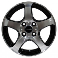 KIRCHEIS S5 15x4.5 43 100x4 BLACK POLISH + NANKANG ESSN-1 155/60R15 74Q スタッドレス