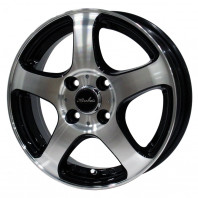 KIRCHEIS S5 15x4.5 43 100x4 BLACK POLISH + NANKANG ESSN-1 155/60R15 74Q スタッドレス