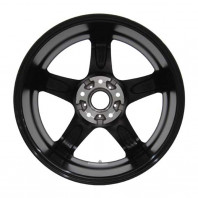 KIRCHEIS S5 17x7.0 50 114.3x5 BLACK POLISH + MOMO SUV POLE W-4 225/65R17 106H XL スタッドレス