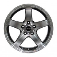 KIRCHEIS S5 18x8.0 35 114.3x5 BLACK POLISH + FEDERAL SS595 235/40R18 91W【ｾｰﾙ品】