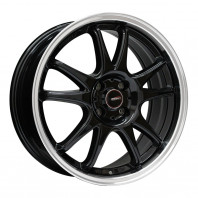 5ZIGEN PRO RACER ZR5-F 17x7.0 45 100x4 BK/ﾘﾑP + NANKANG AW-1 205/50R17 89Q ｽﾀｯﾄﾞﾚｽ