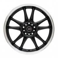 5ZIGEN PRO RACER ZR5-F 17x7.0 45 100x5 BK/ﾘﾑP + NANKANG AS-1 195/45R17 85H XL