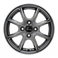 Verthandi PW-S8 13x4.0 45 100x4 METALLIC GRAY + NANKANG AW-1 145/80R13 75Q ｽﾀｯﾄﾞﾚｽ