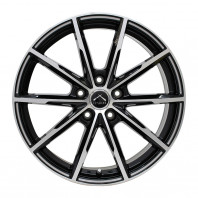 LUXALES PW-X2 17x7.0 53 114.3x5 BK&P/MILLING + HIFLY Win-turi 212 205/55R17 95H XL ｽﾀｯﾄﾞﾚｽ
