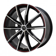 LUXALES PW-X2 20x8.5 38 114.3x5 BK&P/R.MILLING + NITTO NT421Q 255/45R20 105W XL