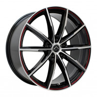 LUXALES PW-X2 20x8.5 48 114.3x5 BK&P/R.MILLING + NITTO NT555 G2 245/45R20 103W XL