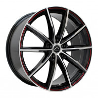 LUXALES PW-X2 20x8.5 48 114.3x5 BK&P/R.MILLING + TRAVELSTAR ECOSPORT GT 235/35R20 92W XL
