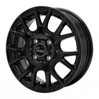 Verthandi YH-M7V 13x4.0 35 100x4 BLACK + NANKANG AW-1 145/80R13 75Q ｽﾀｯﾄﾞﾚｽ