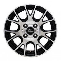 Verthandi YH-M7V 14x5.5 38 100x4 BK/POLISH + GOODYEAR ICE NAVI 7 185/70R14 88Q ｽﾀｯﾄﾞﾚｽ【ｾｰﾙ品】