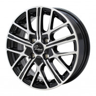 Verthandi YH-S15V 14x5.5 45 100x4 BK/POLISH + NANKANG AW-1 185/70R14 88Q ｽﾀｯﾄﾞﾚｽ