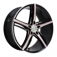 LUXALES PW-V1 19x8.5 38 114.3x5 BK&P/R.MILLING + PIRELLI P-ZERO PZ4 225/40R19 93Y XL ﾗﾝﾌﾗｯﾄ