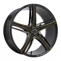 LUXALES PW-V1 19x8.5 45 114.3x5 BK/G.MILLING + NITTO INVO 225/40R19.Z 93Y XL