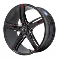 LUXALES PW-V1 20x8.5 38 114.3x5 BK/R.MILLING + NITTO NT421Q 255/45R20 105W XL