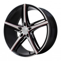 LUXALES PW-V1 20x8.5 38 114.3x5 BK&P/R.MILLING + YOKOHAMA ADVAN APEX V601 245/40R20 99Y XL