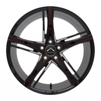 LUXALES PW-V1 20x8.5 45 114.3x5 BK/R.MILLING + MAXTREK FORTIS T5 255/45R20.Z 105W XL