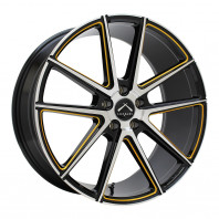 LUXALES PW-X1 19x8.5 38 114.3x5 BK&P/G.MILLING + PIRELLI P-ZERO PZ5 245/45R19 (102Y) XL