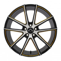 LUXALES PW-X1 19x8.5 38 114.3x5 BK&P/G.MILLING + PIRELLI P-ZERO PZ5 245/45R19 (102Y) XL