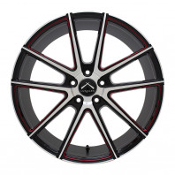 LUXALES PW-X1 19x8.5 38 114.3x5 BK&P/R.MILLING + PIRELLI P-ZERO PZ5 245/45R19 (102Y) XL