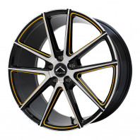 LUXALES PW-X1 19x8.5 45 114.3x5 BK&P/G.MILLING + NITTO INVO 225/40R19.Z 93Y XL