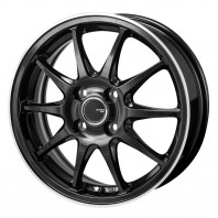 JP STYLE R10 13x4.0 42 100x4 PBK/P + NANKANG AW-1 155/80R13 79Q ｽﾀｯﾄﾞﾚｽ