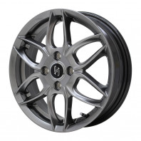 HERSE K-01 14x4.5 43 100x4 TITANIUM GRAY + NANKANG AW-1 165/55R14 72Q ｽﾀｯﾄﾞﾚｽ