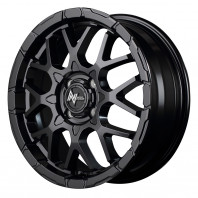 NITRO POWER M28 BULLET-KC 15x5.0 48 100x4 SGBK + NANKANG AW-1 165/55R15 75Q ｽﾀｯﾄﾞﾚｽ