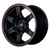 RMP RACING R60 17x7.0 48 114.3x5 CBK/RED + NANKANG AW-1 205/55R17 91Q ｽﾀｯﾄﾞﾚｽ