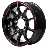 5ZIGEN BLACK MAN GI 16x5.5 0 139.7x5 GBK/R + NANKANG SV-55 205/80R16 104H XL ｽﾀｯﾄﾞﾚｽ