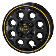 PPX MIL:8 12x3.5 45 100x4 SBK/Y + GOODYEAR ICE NAVI CARGO 145/80R12 80/78NLT ｽﾀｯﾄﾞﾚｽ