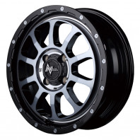 NITRO POWER M10 PERSHING-KC 15x5.0 45 100x4 BK/MBK + NANKANG AW-1 165/60R15 77Q ｽﾀｯﾄﾞﾚｽ