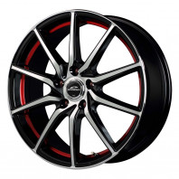 SCHNEIDER RX810 17x7.0 50 100x5 BP/RED + GOODYEAR ICE NAVI 7 215/50R17 91Q ｽﾀｯﾄﾞﾚｽ