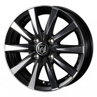 RIZLEY DI 15x5.5 42 100x4 BKP + NANKANG AW-1 195/55R15 85Q ｽﾀｯﾄﾞﾚｽ【ｾｰﾙ品】