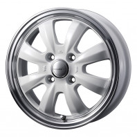 GYRAFT 8S 12x4.0 43 100x4 WHT + HIFLY HF201 155/80R12 77T