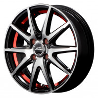 SCHNEIDER RX-02 14x4.5 45 100x4 BP/RED + GOODYEAR ICE NAVI 7 155/65R14 75Q ｽﾀｯﾄﾞﾚｽ【ｾｰﾙ品】