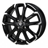 JP STYLE MJ-V 17x6.0 40 100x4 BKM/P + PIRELLI CintuRato P7 205/50R17 89Y ﾗﾝﾌﾗｯﾄ