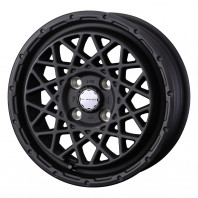 WEDS ADVENTURE MUD VANCE 09 14x4.5 45 100x4 FMBK + GOODYEAR ICE NAVI 7 155/65R14 75Q ｽﾀｯﾄﾞﾚｽ【ｾｰﾙ品】