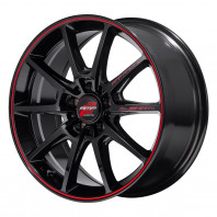 RMP Racing R25 Plus 18x7.5 50 100x5 BK/RED + GOODYEAR ICE NAVI SUV 215/50R18 92Q ｽﾀｯﾄﾞﾚｽ