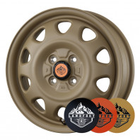 LANDFOOT SWZ 14x4.5 45 100x4 CAFE LATTE + GOODYEAR ICE NAVI 7 165/70R14 81Q ｽﾀｯﾄﾞﾚｽ【ｾｰﾙ品】