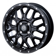 MUD BAHN XR-800M 12x4.0 42 100x4 MBK/PP + HIFLY Win-turi 216 145/70R12 69T ｽﾀｯﾄﾞﾚｽ
