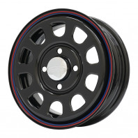 DAYTONA'S G2 12x4.0 42 100x4 BK/RB LINE + HIFLY HF201 145/80R12 74T
