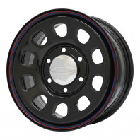 DAYTONA'S G2 15x6.5 40 139.7x6 BK/RB LINE + ARMSTRONG BLU-TRAC PC 215/70R15 98H