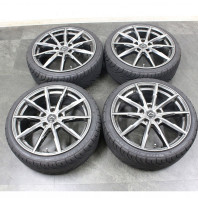 【中古】LUXALES PW-X2 18x7.5 48 114.3x5 TGRAY + 【中古】FEDERAL SS595 215/35R18.Z 84W XL