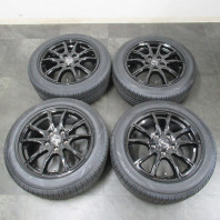 【中古】Verthandi PW-S10 16x6.5 53 114.3x5 BLACK + 【中古】GoodyearEfficientGripEcoEG01 195/55R16 87V