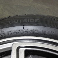 【中古】Verthandi PW-S8 15x5.5 43 100x4 MGRAY + 【中古】HIFLY Win-turi 216 175/65R15 84T ｽﾀｯﾄﾞﾚｽ