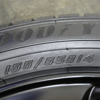 【中古】FINALIST FZ-S5 14x4.5 43 100x4 MBL + 【中古】GOODYEAR ICE NAVI 8 155/65R14 75Q ｽﾀｯﾄﾞﾚｽ
