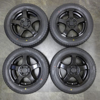 【中古】FINALIST FZ-S5 14x4.5 43 100x4 MBL + 【中古】GOODYEAR ICE NAVI 8 155/65R14 75Q ｽﾀｯﾄﾞﾚｽ