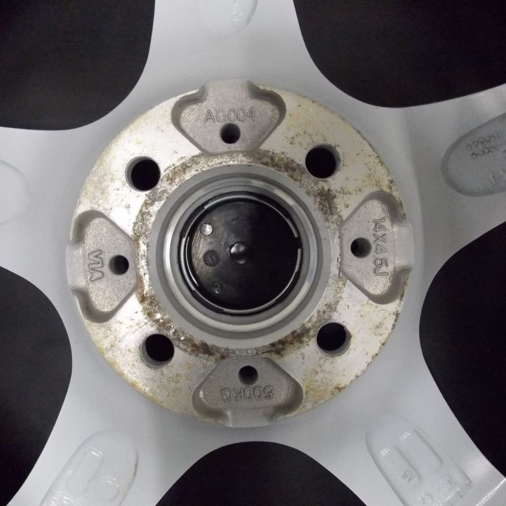 中古】FINALIST FZ-S5 14x4.5 43 100x4 WHT + 【中古】BRIDGESTONE